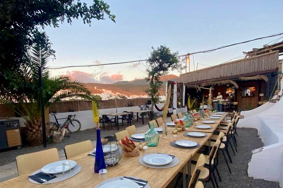 mesa de cena finca